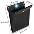 thumbnail image 3 of Smart LED Cubo de basura para automóvil Bolsa de basura impermeable Lado del pasajero Bolsillo de almacenamiento de cuero artificial Fugas Reutilizable Viajes Oficinas portátiles Inodoro Botes de basura Marrón moca BANYUO Electrónica, 3 of 6