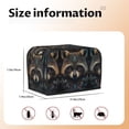 thumbnail image 4 of Toaster Covers 2 Slice, Tribal Style Raccoon Waterproof Bread Machine Cover Fits for Standard 2 Slice Toasters, Home Decor Toaster Protection with Hanging Rope, 4 of 7