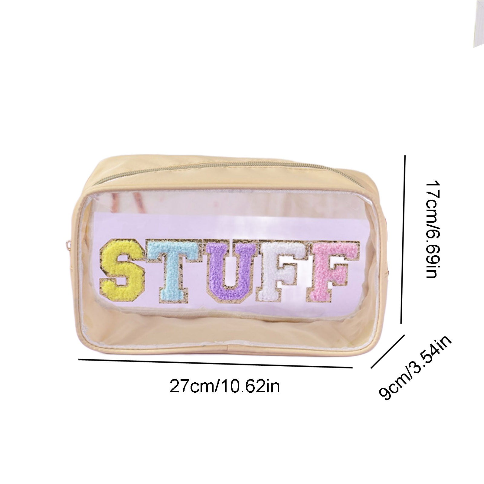 4x Transparente Make-up-Taschen Mit SPF-Print – Wasserdicht, Für Strand & Reise