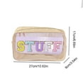 thumbnail image 3 of Konghyp Waterproof Transparent PVC Embroidered Letter Cosmetic Bag – Large Capacity Travel Storage Bag, Convenient for Organizing Cosmetics and Toiletries with 4 Style Options, 3 of 3