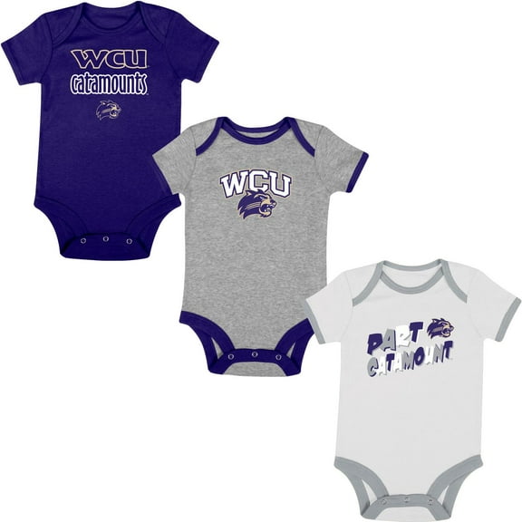 Hanes Infant NCAA Western Carolina 3-Piece Bodysuit Set