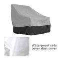 thumbnail image 4 of Funda para silla Patio Lounge JM protector impermeable para muebles de banco al aire libre gris y negro, 4 of 8