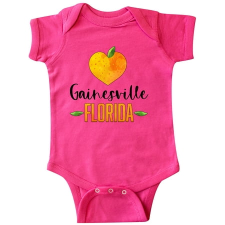 

Inktastic Gainesville Florida Orange in Heart Gift Baby Boy or Baby Girl Bodysuit