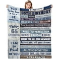 thumbnail image 1 of LHSHID Happy 65th Birthday Blanket for Women and Men 30x40in, 1 of 7