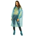 thumbnail image 6 of Waterproof Disposable Rain Ponchos - Thick Emergency Raincoat with Hood for Adults - Packable Travel Rain Jacket for Ocean Park, Hiking, Weddings (43.31" x 23.62") - Bulk Family Pack, 6 of 9