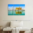 thumbnail image 2 of Elephant Stock Reflection Of The Golden Temple Wall Art - Horizontal Multi Panel Canvas - Living Room Wall Decor - Places Multi Panel - Blue And Yellow Decor - 38" x 24", 2 of 8