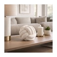 thumbnail image 2 of Knot Orb for Home Decor - Rough Sculpture and Figurine for Bathroom, Office, Room and Shelf Decor - Modern Stoneware Ceramic Accent Ornament for Living Room and Coffee Table - 5", White, 2 of 12
