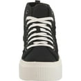 thumbnail image 2 of Dr. Scholl's For Now Hi Black Fabric Lace Up Chunky Platform Mid Top Sneakers (Black Canvas, 11), 2 of 6
