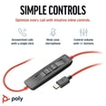 thumbnail image 3 of Auriculares con cable Poly Blackwire 3320 con micrófono flexible, 3 of 6