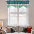 thumbnail image 3 of Tie Up Valances for Windows, Turquoise Wooden Grain Adjustable Valance Curtains Window Treatment for Living Room, Country Vintage Mottled Stripes Rod Pocket Kitchen Curtains & Drapes 42x12 Inch, 3 of 9