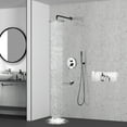 thumbnail image 5 of CASAINC 1-Spray Patterns Round 10 in. Wall Mount Dual Shower Heads with Handheld and Tub Faucet in Brushed Nickel, 5 of 11