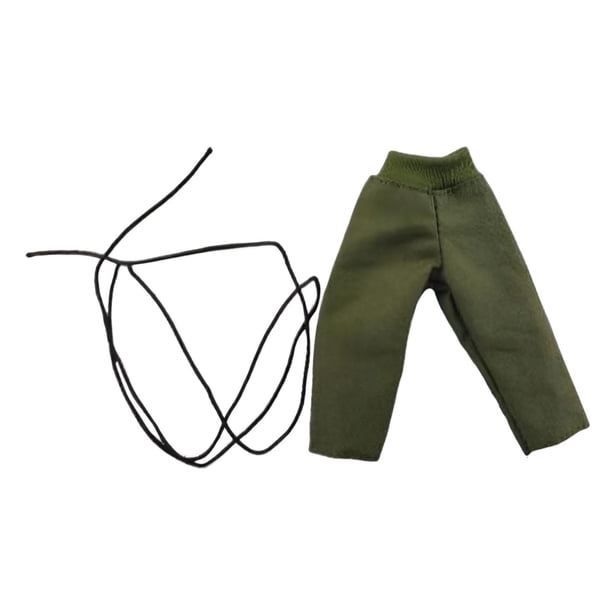 Pantalones de masculino 1/18, Mini pantalón largo de pierna ancha para figuras de muñecos masculinos de 3,75 pulgadas verde