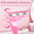 thumbnail image 3 of 30 Pcs Women's Disposable Razors Bulk 3 Blades Sensitive Skin for a Smooth and Comfortable Shave, 3 of 5