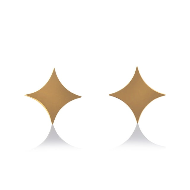 Aretes de oro 14k GIALLO Broquel GIALLO COLLECTION Estrella dorada de oro amarillo