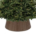 thumbnail image 2 of Collar de árbol de Navidad hecho a mano de mimbre artificial de ratán soporte de Navidad collar de árbol cesta base cubierta para decoración navideña, 2 of 5