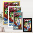 thumbnail image 4 of Designart 'Colorful Traditional Santorini Houses Among Flowers' Nautical & Coastal Framed Art Print, 4 of 4