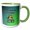 Green/White, variant on 3drose, on the Second Day of Christmas Two Turtle Doves, 15oz Two-tone Green Mug