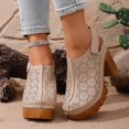 thumbnail image 4 of Miluxas Women's Solid Color Platform Slingback High Heels Ladies Closed Pointed Toe Pump Shoes Khaki 8.5(41), 4 of 9