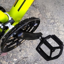 HOOWIFFY 1 Pair Aluminum Cycling Pedals for Mountain Bikes, Black Wide Design, Lightweight Bike Parts