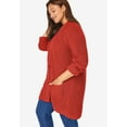 thumbnail image 4 of Woman Within Women's Plus Size Button-Front Shaker Cardigan, 4 of 6