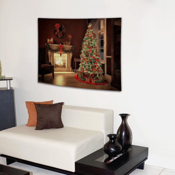 Ganfancp Navidad Tapiz Dormitorio Pared Decoración Tapiz Arte Manta Fotografía Manta Liquidación Ventas Hoy Ofertas Prime 1X Tapiz + 1X Kit de Instalación