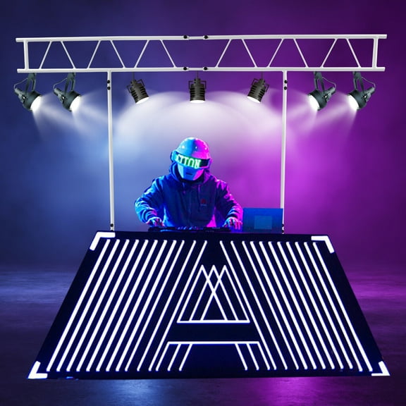 7x8ft Light Truss Stand System, Trussing DJ Booth Kit Stage DJ Light Stand T-Bar