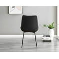 thumbnail image 6 of 2x Pesaro Black Velvet Black Leg Luxury Dining Chairs, 6 of 6