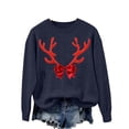thumbnail image 4 of Longs Chandails pour Femmes, Blouse Décontractée Unie à Manches Longues et Col Rond, 4 of 9