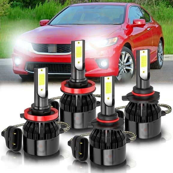 Applies to For Honda Accord 2008-18 LED Headlight Kit High/Low Beam