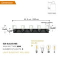thumbnail image 3 of Melucee 5-Light Black Bathroom Vanity Light, Modern Vanity Lighting Fixture for Bathroom Bedroom Wall Sconces with Clear Glass Shade, 3 of 6