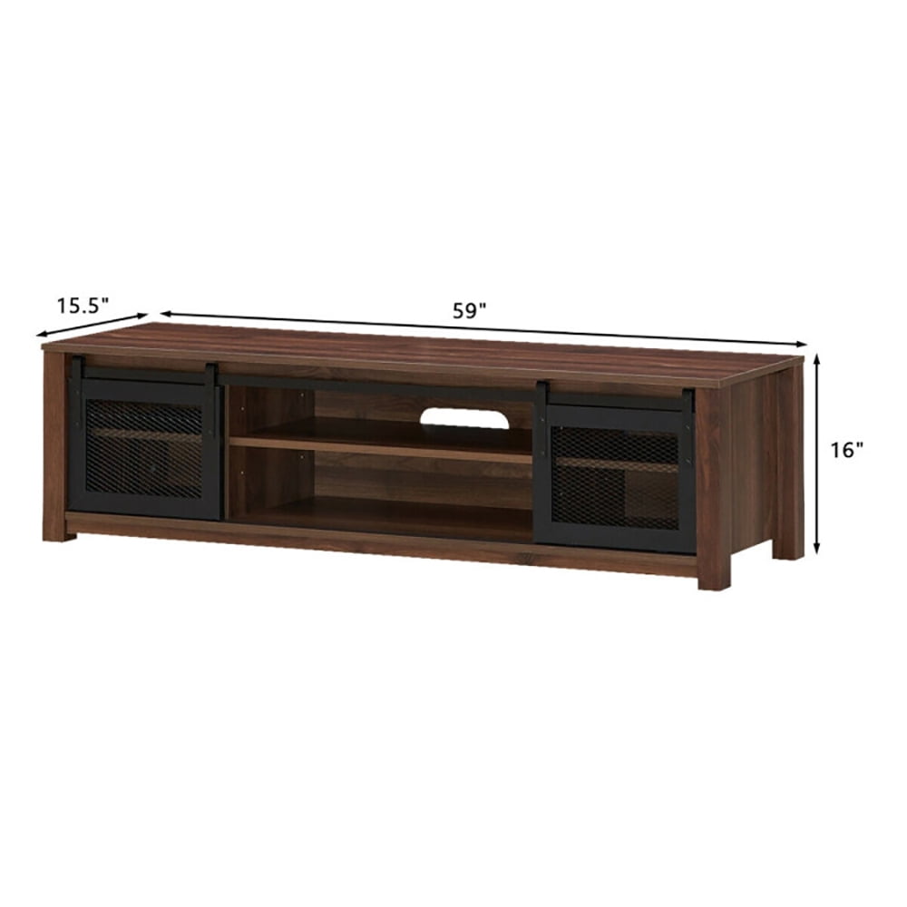 Finihen TV Stand, TV Cabinet, TV Stand Entertainment Center for TV's up to 65 Inch with Adjustable Shelves, Media Entertainment Center with Storage, for Living Room, Bedroom, Brown