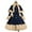 Navy, variant on Babysbule Winter Jackets for Women Women's Long Sleeve Woolen Jacket Bow Cape Set Outwear Plush Stitching Coat