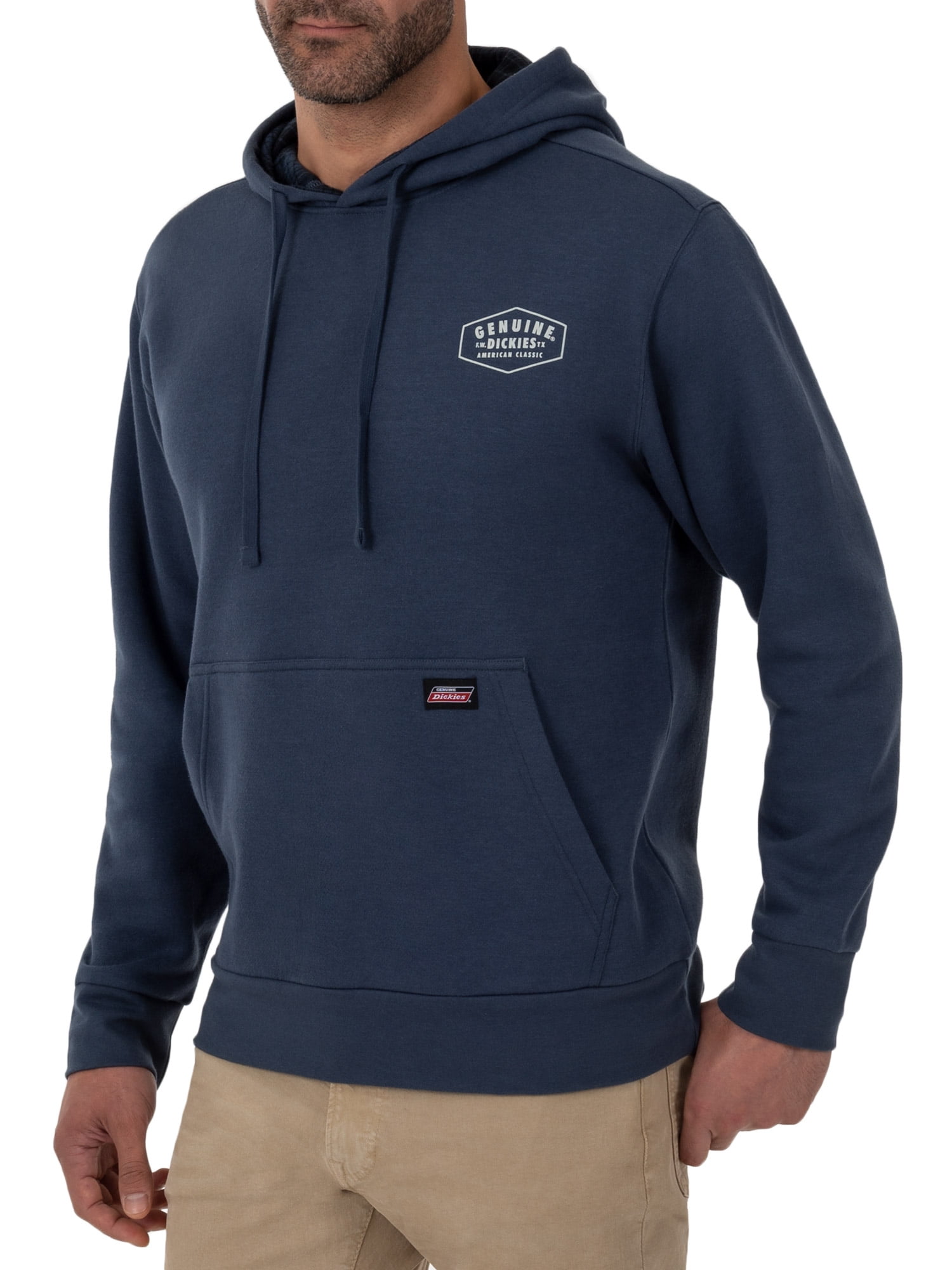 genuine dickies men's sherpa pullover hoodie with jersey lined hood