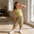 thumbnail image 3 of CYRBOKO Toddler Girls Tank Tops, Casual Vacation Cotton Sleeveless Summer T-Shirts Yellow Size 2-3 T, 3 of 8