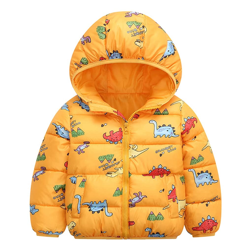 YOUIGIFTS Baby Boy Puffer Jacket Kids Hooded Coat Girl Winter Padded