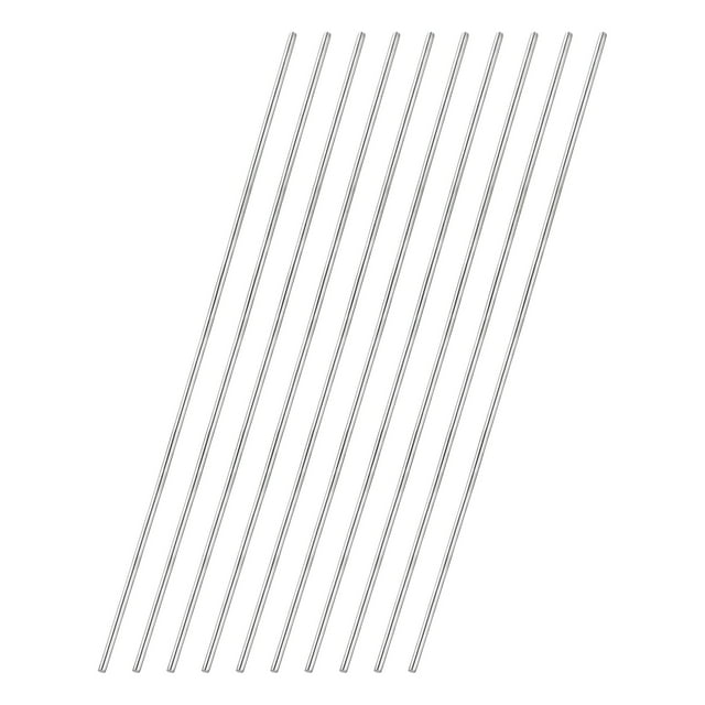 Uxcell 10 Pcs 304 Stainless Steel Round Rod, 1/8" Diameter, 14"(350mm) Length Metal Solid Shaft Rods, Steel Stick Lathe Bar Stock for Crafts DIY Models Plane Ship Cars