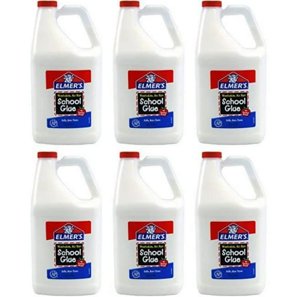 Sanford Elmer's School Glue, 1 gal, White, 6 Count