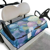 Yuyamidu Dragonfly Golf Cart Seat Covers with 4 Pockets Flowers Golf Cart Cushion Covers for Club Car Seat Towel Blanket