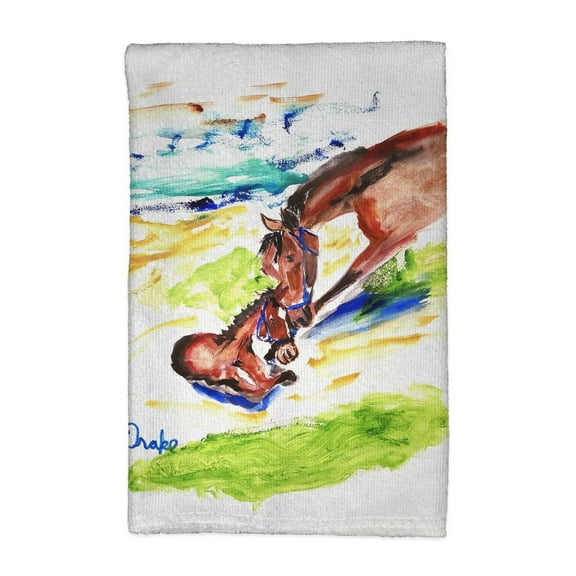 Betsy Drake KT1393 16 x 25 in. Mothering Horse Kitchen Towel