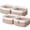 Brown & White, variant on Natubeau 4 Pack Shallow Cotton Rope Storage Baskets for Shelves 10.5" x 10.5" x 5.5", Foldable Cube Storage Bins Organize Toys Snacks Diapers, Closet Bedroom Nursery Organizer, Brown