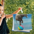 thumbnail image 2 of Elephant Beach Ball Kitchen Hand Towels 2 PCS, Summer Seashore Fingertip Bath Towels Ultra Soft and Highly Absorbent, Decorative Face Towels Dish Washcloths, 28.3"x14.4", 2 of 4