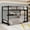 Black, variant on Harper & Bright Designs Twin Over Twin Bunk Bed with Ladder, Heavy-duty Metal Bunk Bed Frame Guardrail for Boys Girls, Black