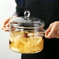 thumbnail image 3 of 1500 ml Transparent Glass Stew Pot with Lid, Suitable for Stovetop and Induction Cooking, 3 of 6