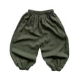 thumbnail image 3 of Toddler Pants Children Summer Solid Casual Lightweight Breathable Proof Pants Green 12-18 Months, 3 of 6
