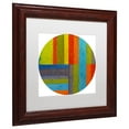 thumbnail image 3 of Trademark Fine Art "Round" Canvas Art by Michelle Calkins, White Matte, Wood Frame, 3 of 4