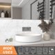 thumbnail image 3 of Baldosas de cocina VAOVI para pelar y pegar, color blanco Carrara, 3 of 7