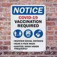 thumbnail image 5 of Covid-19 Vaccination Required Public Safety Rigid Plastic Sign 24 Inch x 18 Inch - 5 Pack, 5 of 8