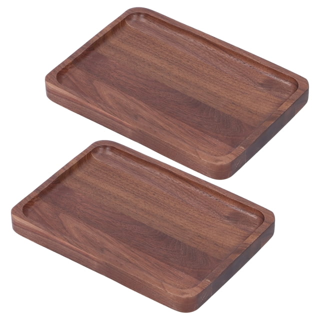 Bandeja De Madera Para Servir, Plato De Nogal, Duradero Y Difícil De Dañar, Elegante Y Hermoso Para Hombre Y Mujer. ANGGREK Food Dishes
