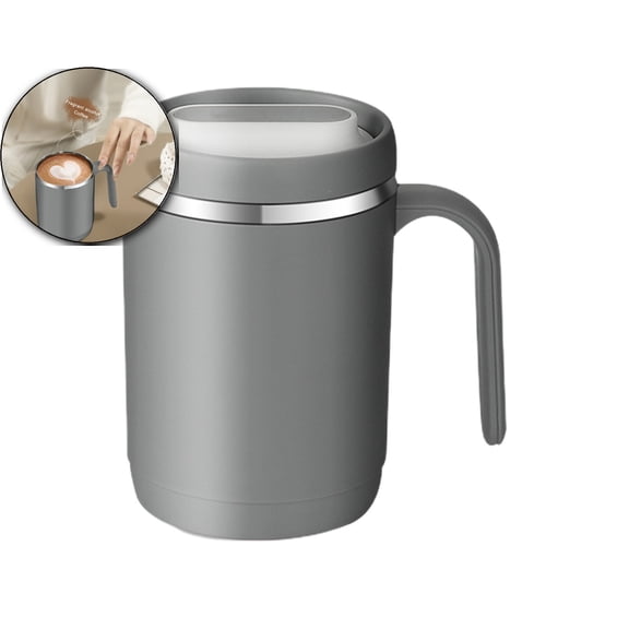 Stainless Steel Insulated Coffee Mug with Handle - Leak-Proof Travel Mark Cups, Vacuum Insulated Cup for Hot and Cold Drinks