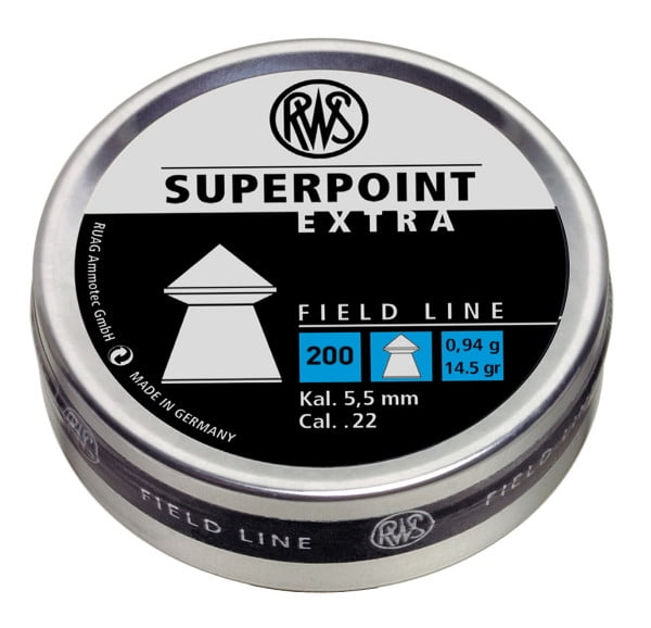 Per 200 mfg 2317410 Umarex USA RWS Superpoint Extra Field Line Pellets .22 Cal 